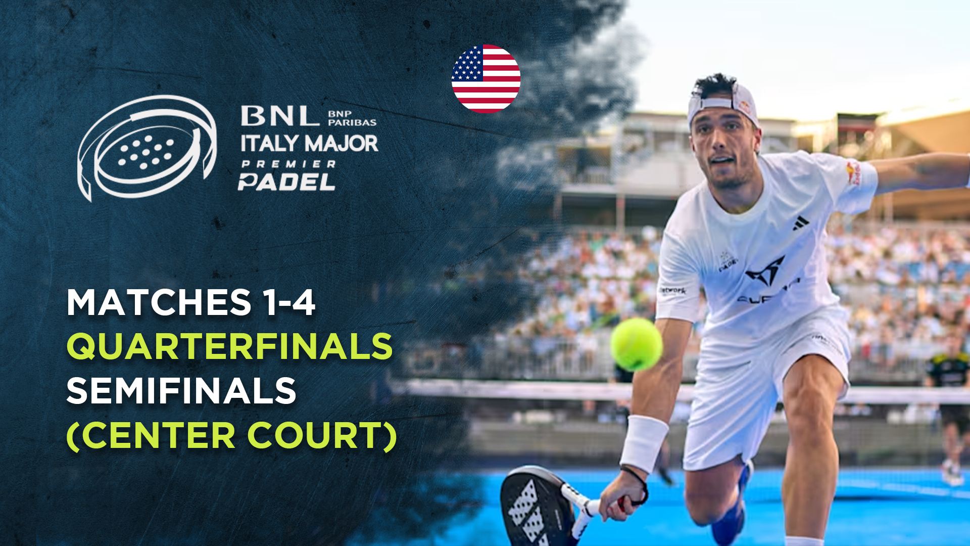 Matches 1-4 (Men & Women) - Semifinals (Center Court) - Premier Padel Italy