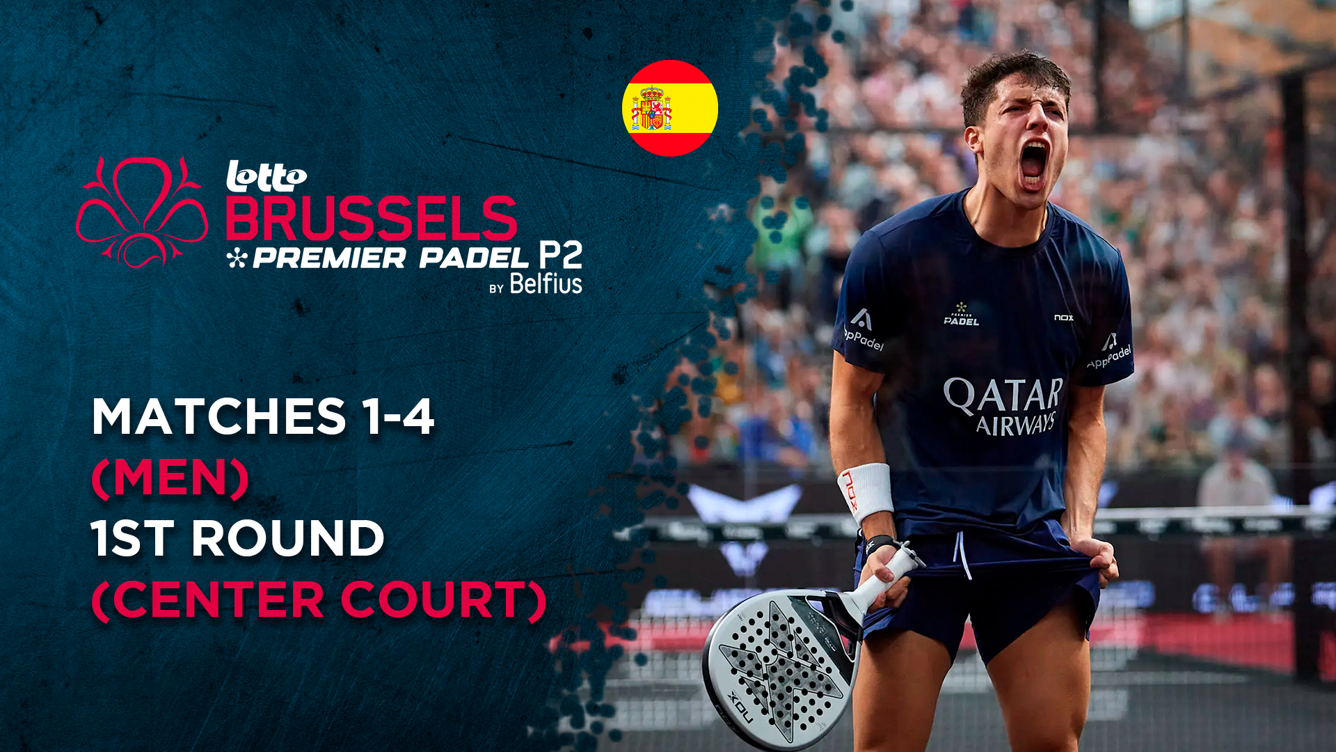 Matches 1-4 (Men) - 1st Round (Center Court) - Premier Padel Brussels