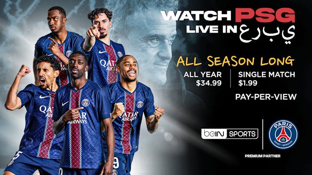 Metz vs PSG - Ligue 1 in Arabic audio (Pay-Per-View)