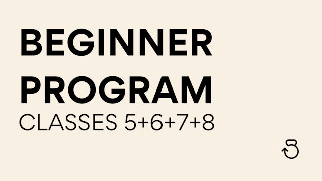 Beginner Program Classes 5+6+7+8