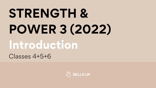welcome to classes 4+5+6 from Strength and Power 3 (2022)