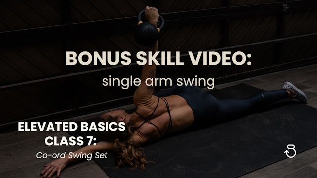 BONUS SKILL VIDEO: Class 7, Elevated Basics, Single Arm Swing Drills