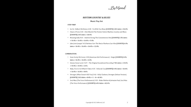 Rhythm, Country & Blues Syllabus