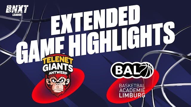 Telenet Giants Antwerp vs. Basketbal Academie Limburg - Game Highlights