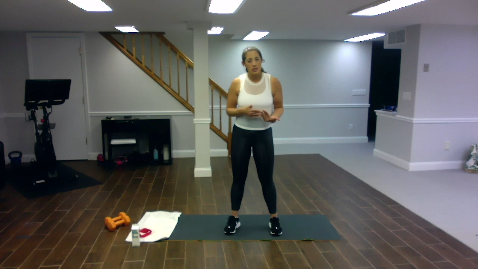 Core and Glutes with Mini Bands and Dumbbells