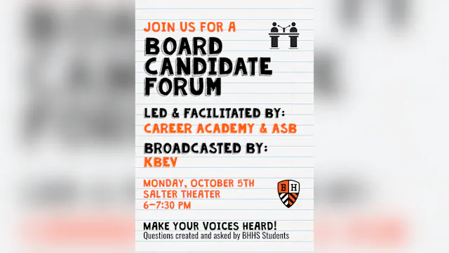 KBEV | BHUSD Candidate Forum | Octobe...