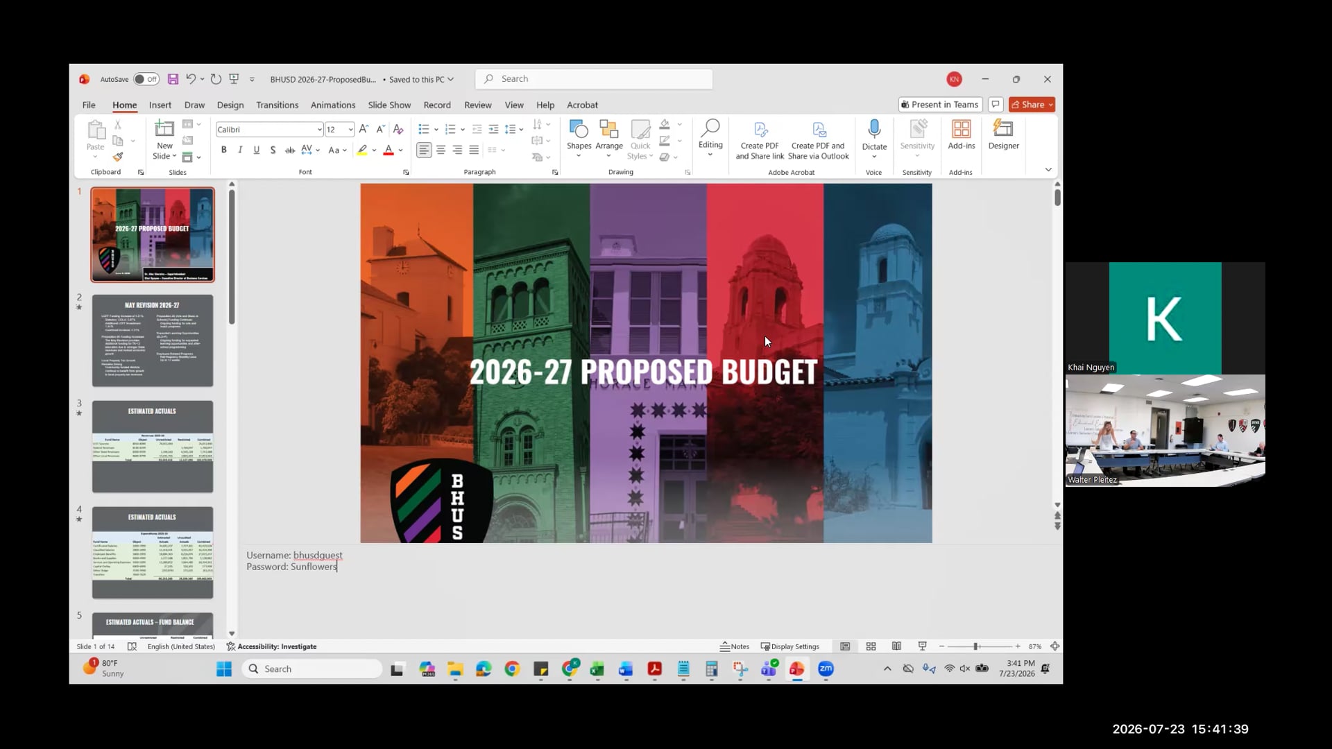 Finance Committee Meeting | July 23, 2026