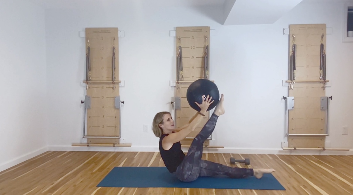 Pilates with a Medicine Ball or Weight - 21 min