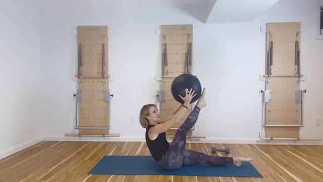 Pilates with a Medicine Ball or Weight - 21 min