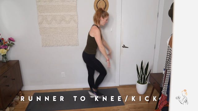 RUNNERS LUNGE TO KNEE OR KICK