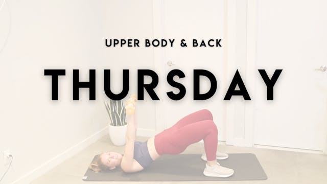 UPPER BODY & BACK
