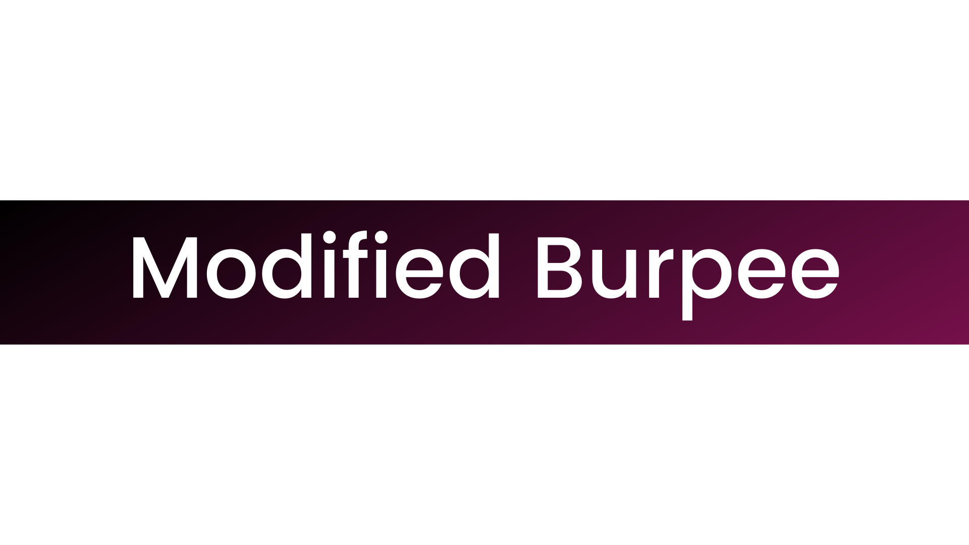 Modified Burpee