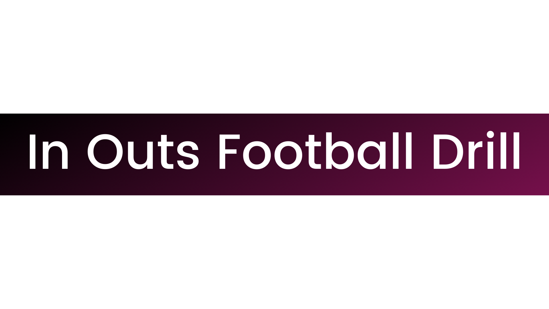 In Outs Football Drill
