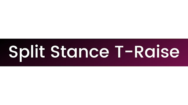 Split Stance T-Raise