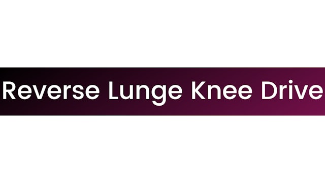Reverse Lunge Knee Drive