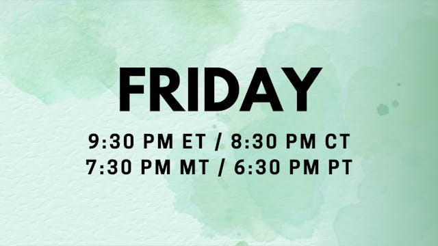 Jan 16 | 9:30pm ET | Coping and Comfort