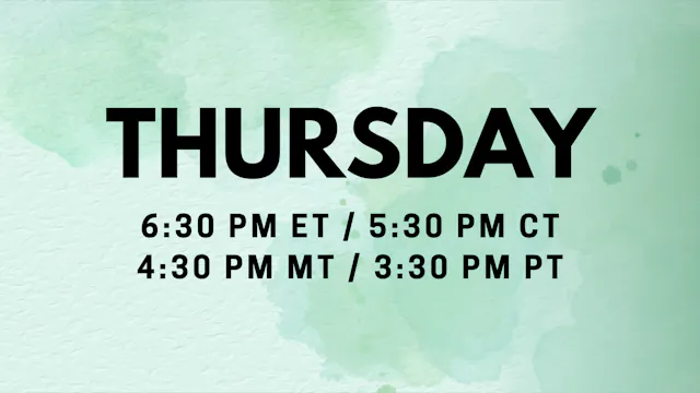 Jun 18 | 6:30pm ET | Coping and Comfort