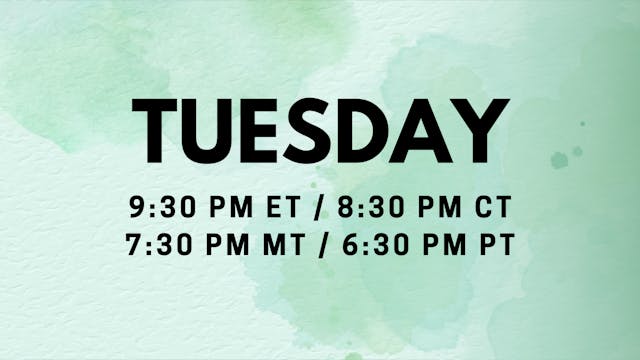 Jan 20 | 9:30pm ET | Coping and Comfort