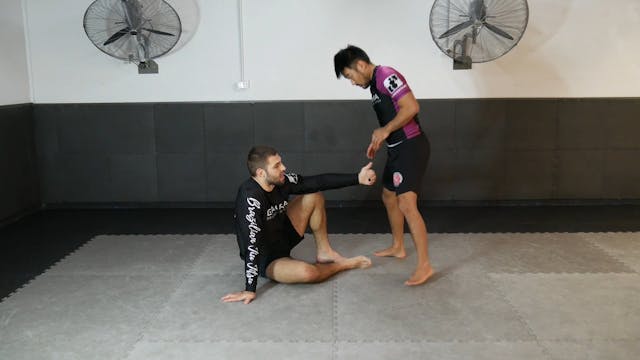 GRIPPING THE LEGS - SEATED OPEN GUARD...