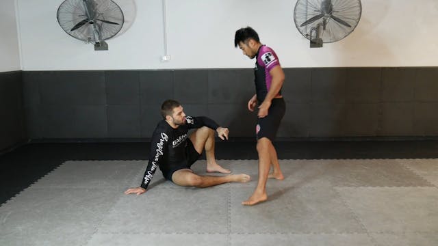 GRIPPING THE LEGS - SEATED OPEN GUARD...