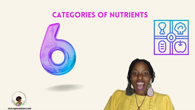 Six categorires of nutrients