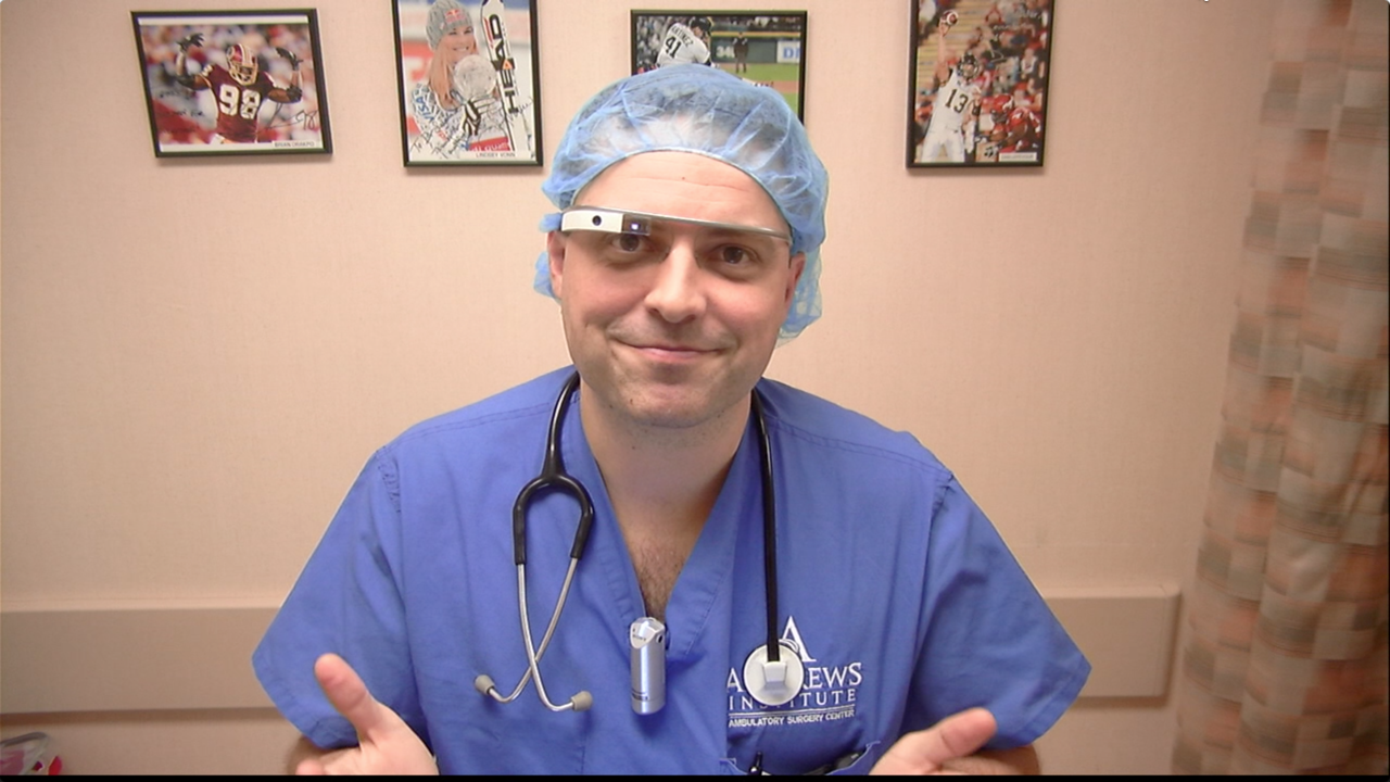 Interscalene Catheter with Google Glass