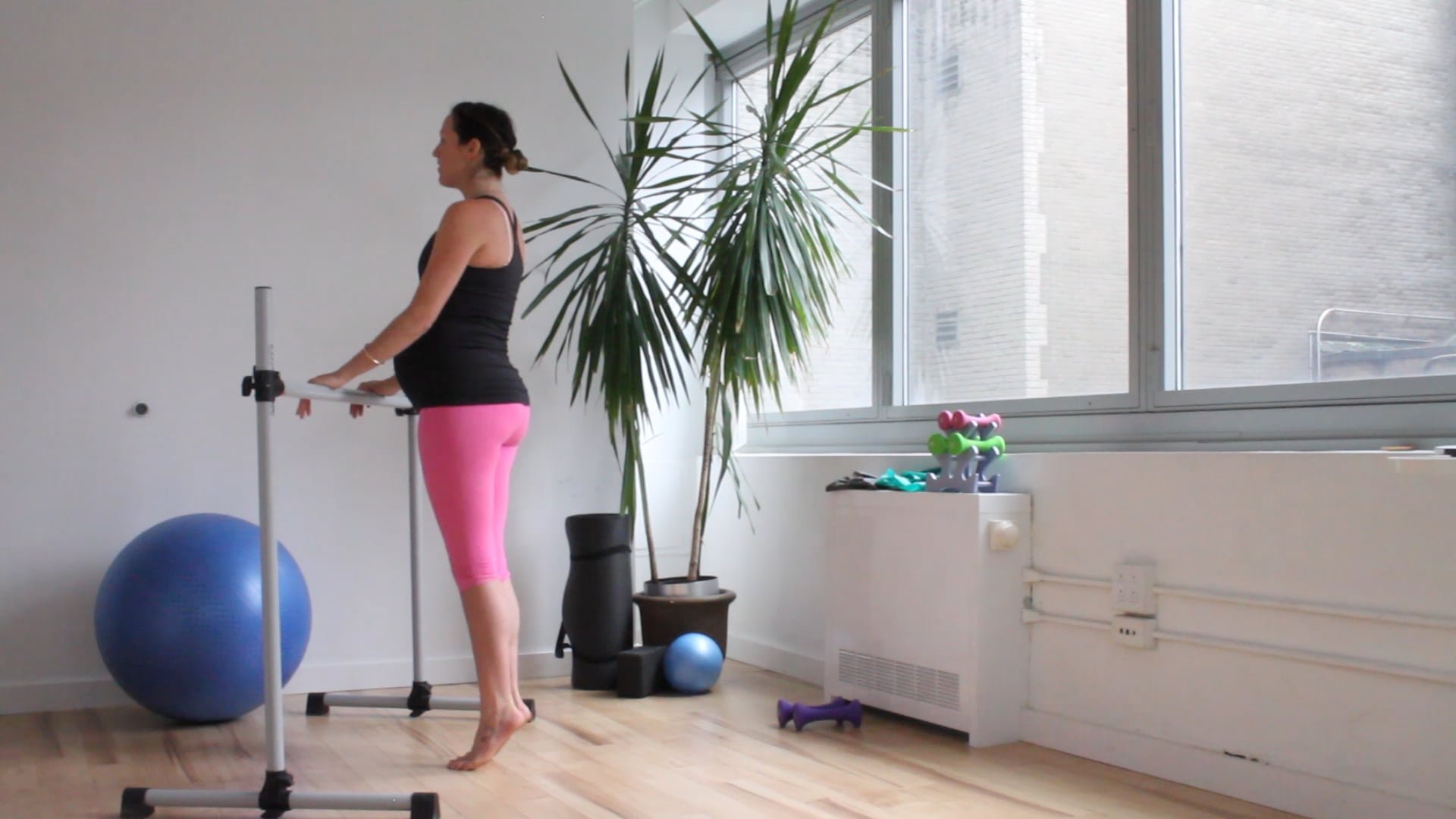 11 Mins - Full Body - Barre & Light Hand Weights - (Prenatal)  