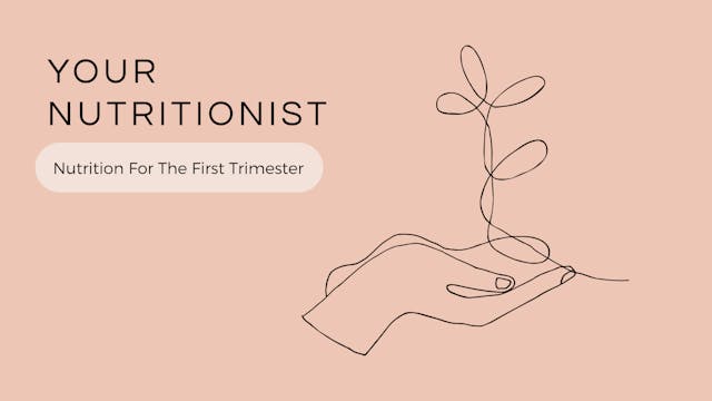 Understanding First Trimester Nutriti...