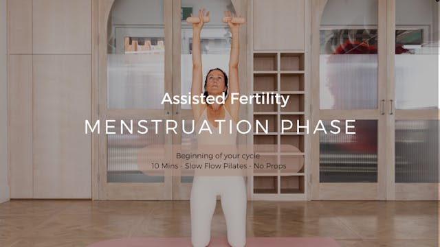 Menstruation Phase - 10 Mins - Pilates Slow Flow - No Props 
