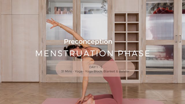 Menstruation Phase - 31 Mins - Yoga - Yoga Block, Blanket & Bolster 