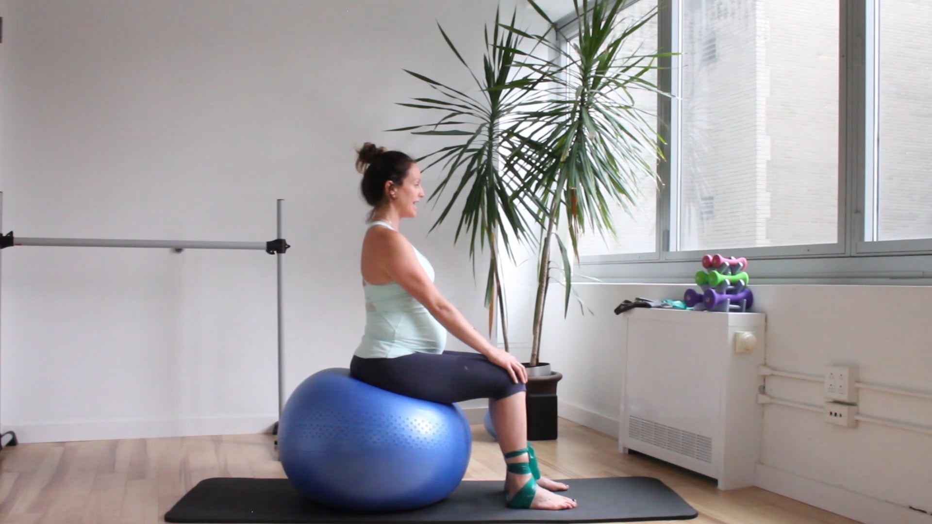 11 Mins - Butt - Physio Ball & Theraband -  SI Joint Pain (Prenatal)