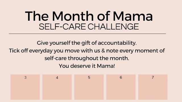 Month of Mama Self Care Challenge - Tick Off Planner