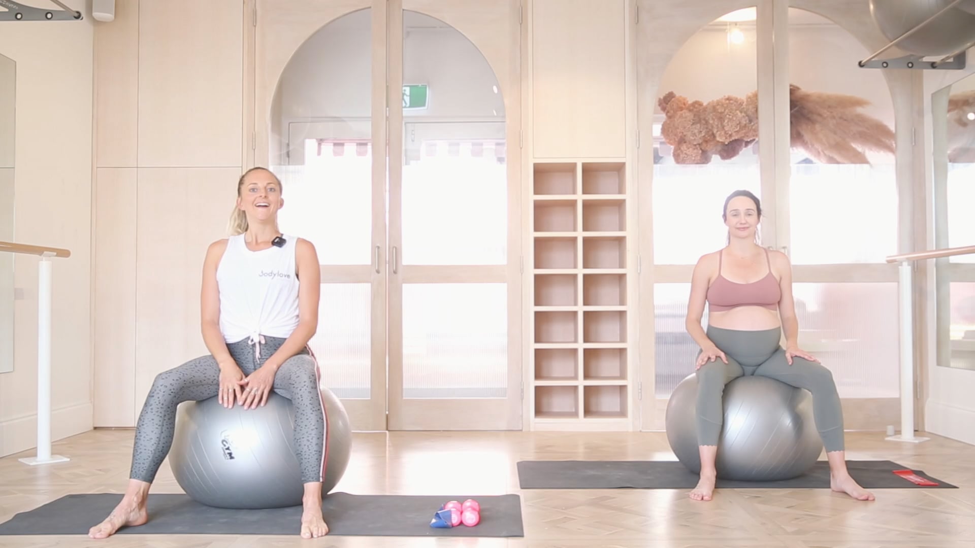 30 Mins - Full Body - Physioball, Booty Band, Hand Weights (Prenatal)