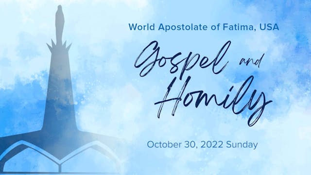 Gospel and Homily October 30 2022