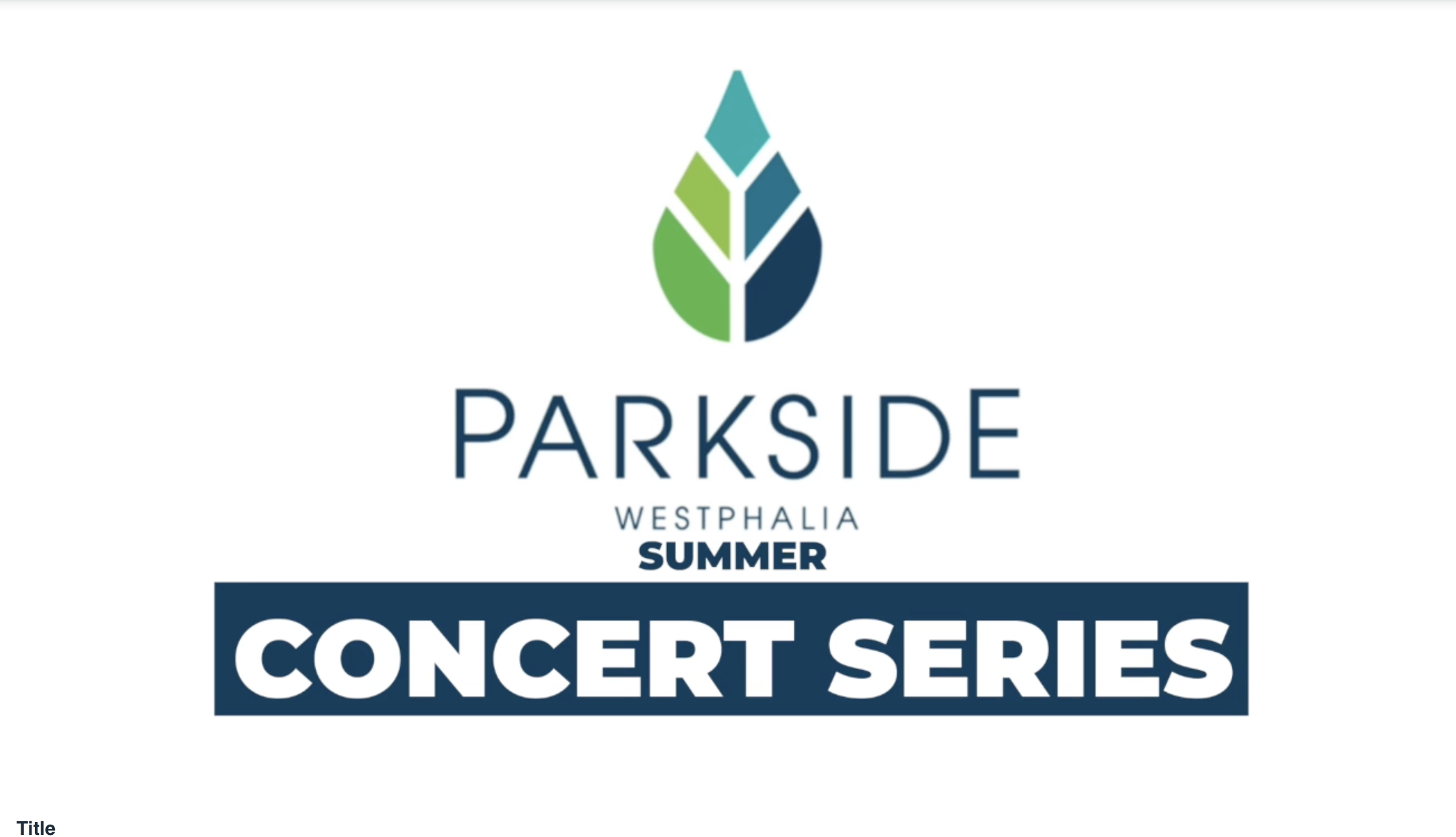 PARKSIDE SUMMER CONCERT SERIES