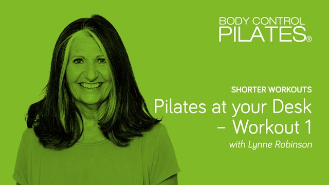 Short Workout: BEGINNER LEVEL - Pilates at your Desk - Workout 1 with Lynne