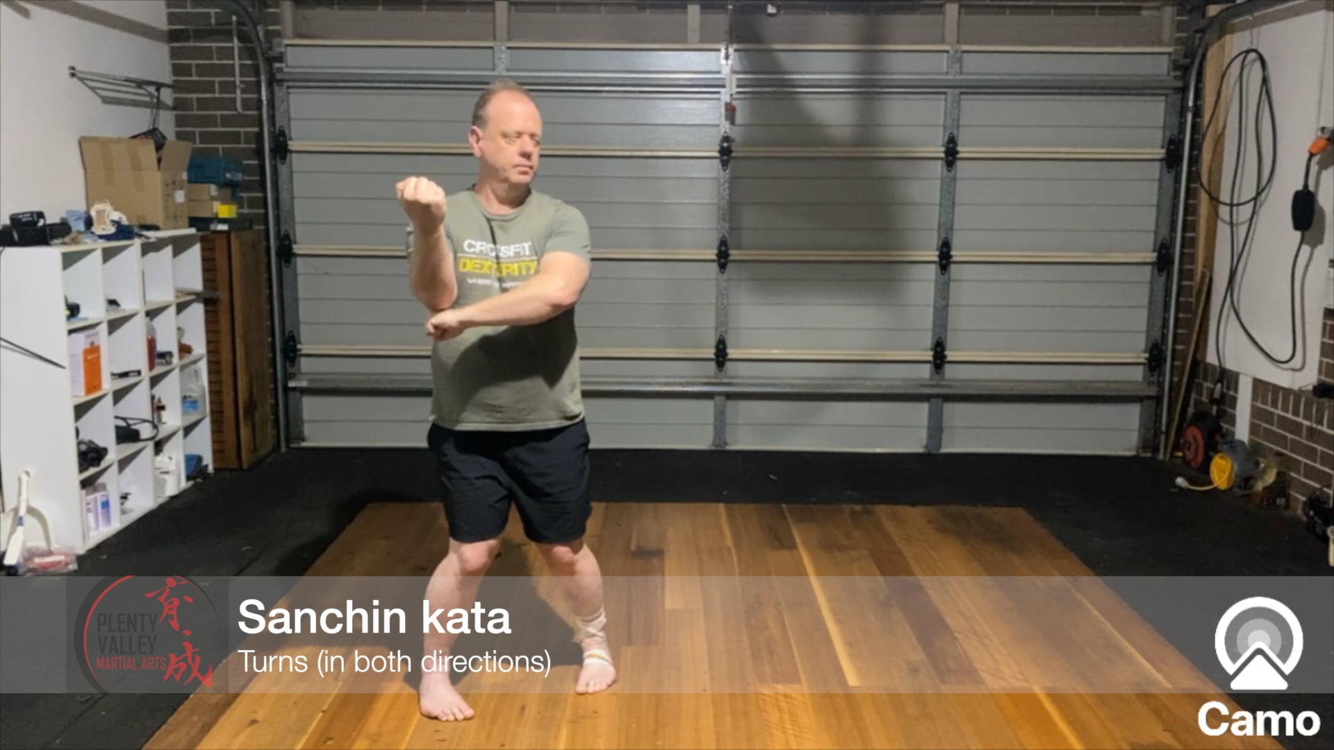 Sanchin kata - turns (both directions)