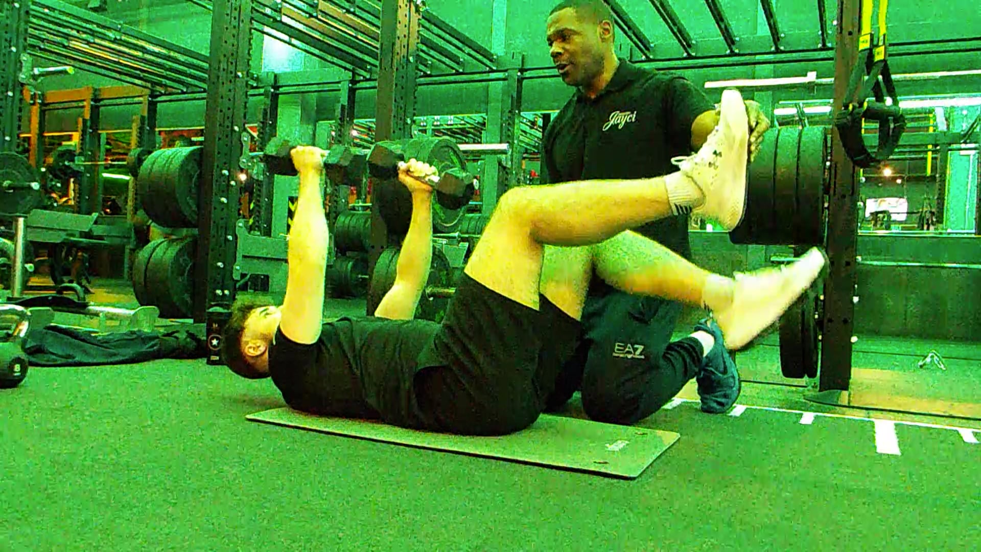 Weighted Dead Bug (Dumbbells)