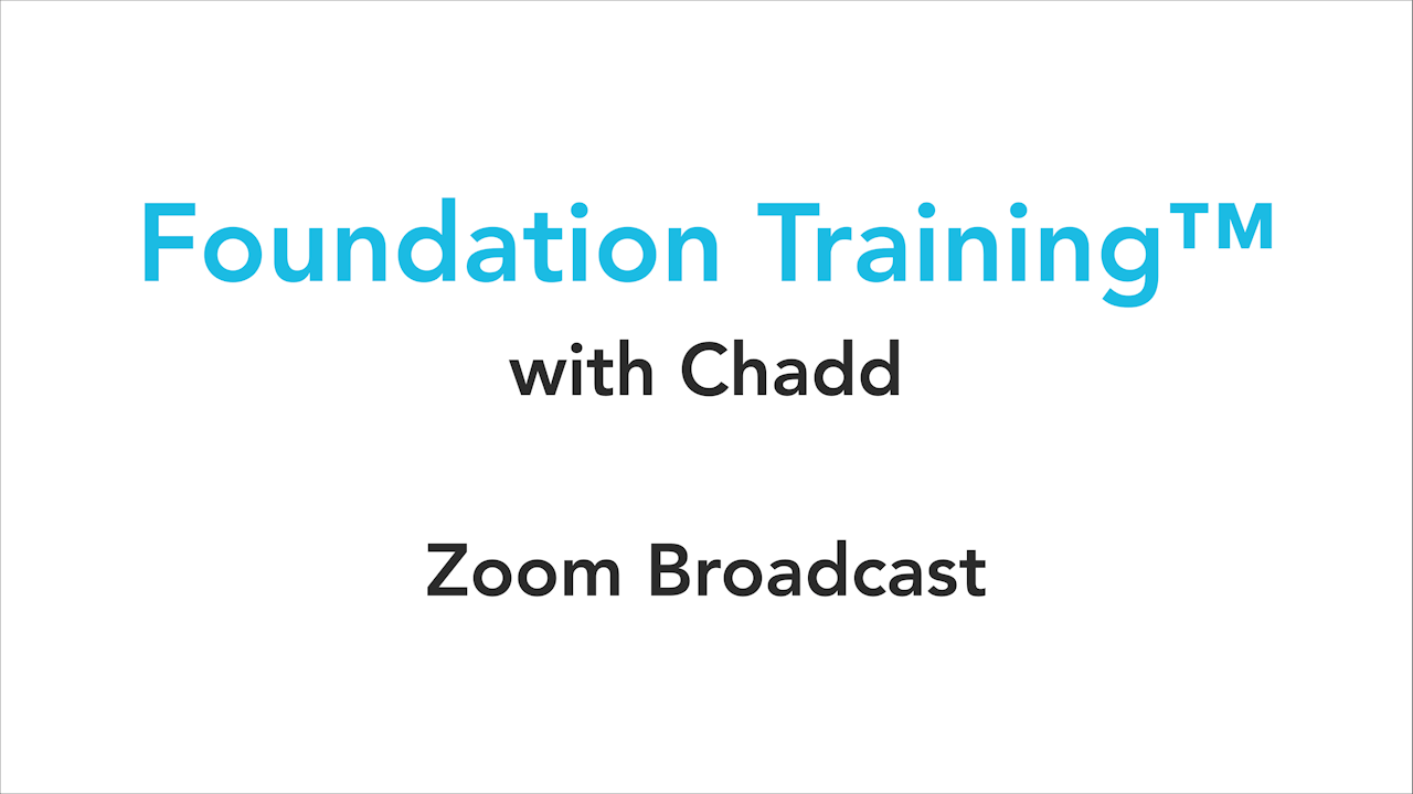 Zoom Foundation Training™ "Backside work" 38 min
