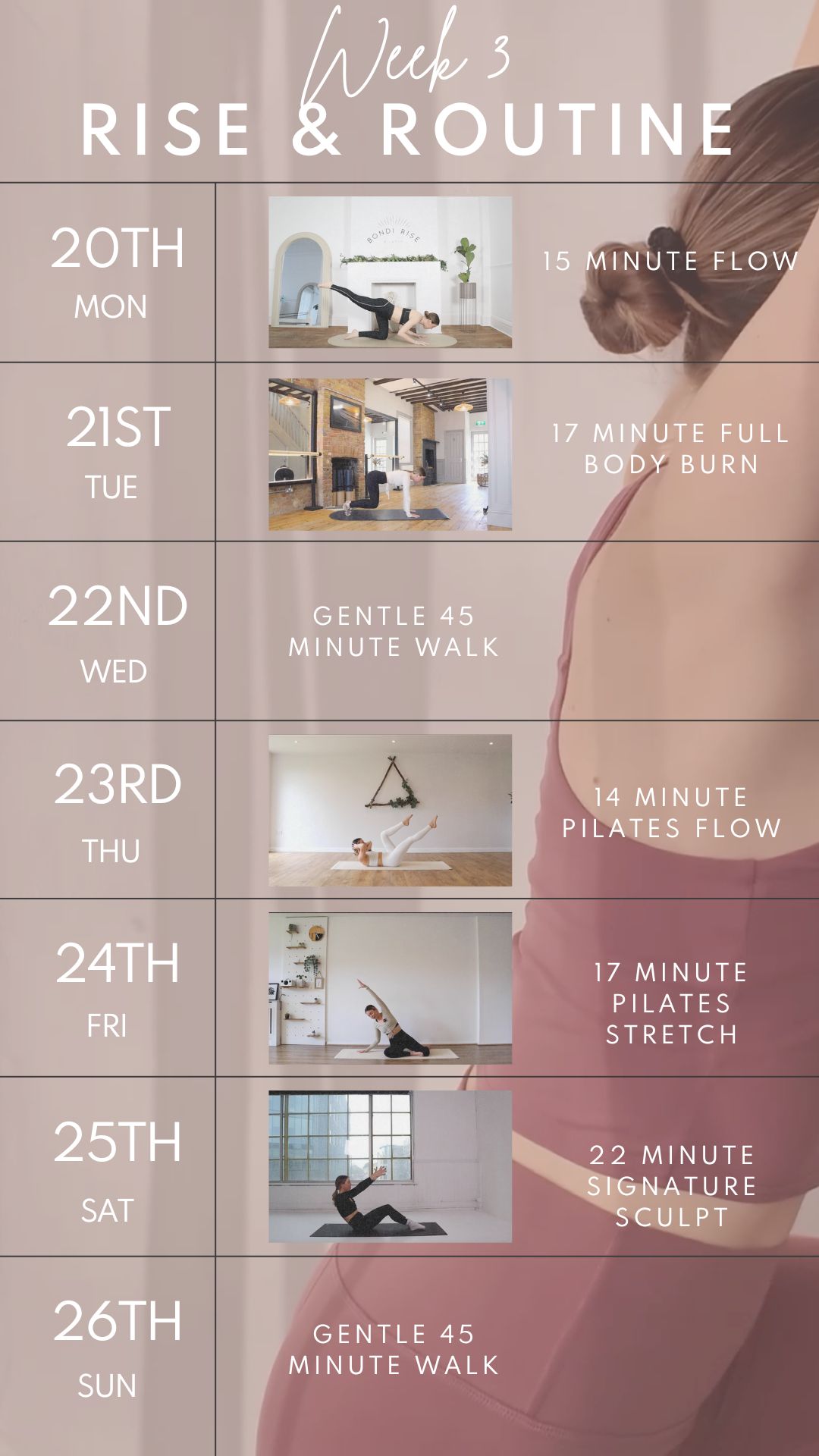 WEEK 3 RISE & ROUTINE SCHEDULE