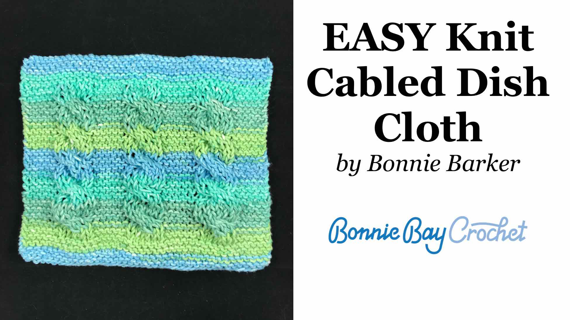 EASY Knit Cabled Dish Cloth
