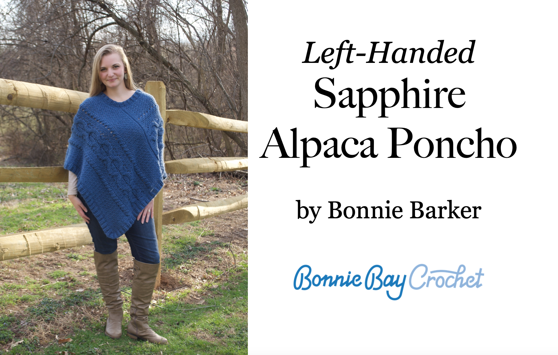 Left-Handed Sapphire Alpaca Poncho