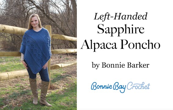 Left-Handed Sapphire Alpaca Poncho