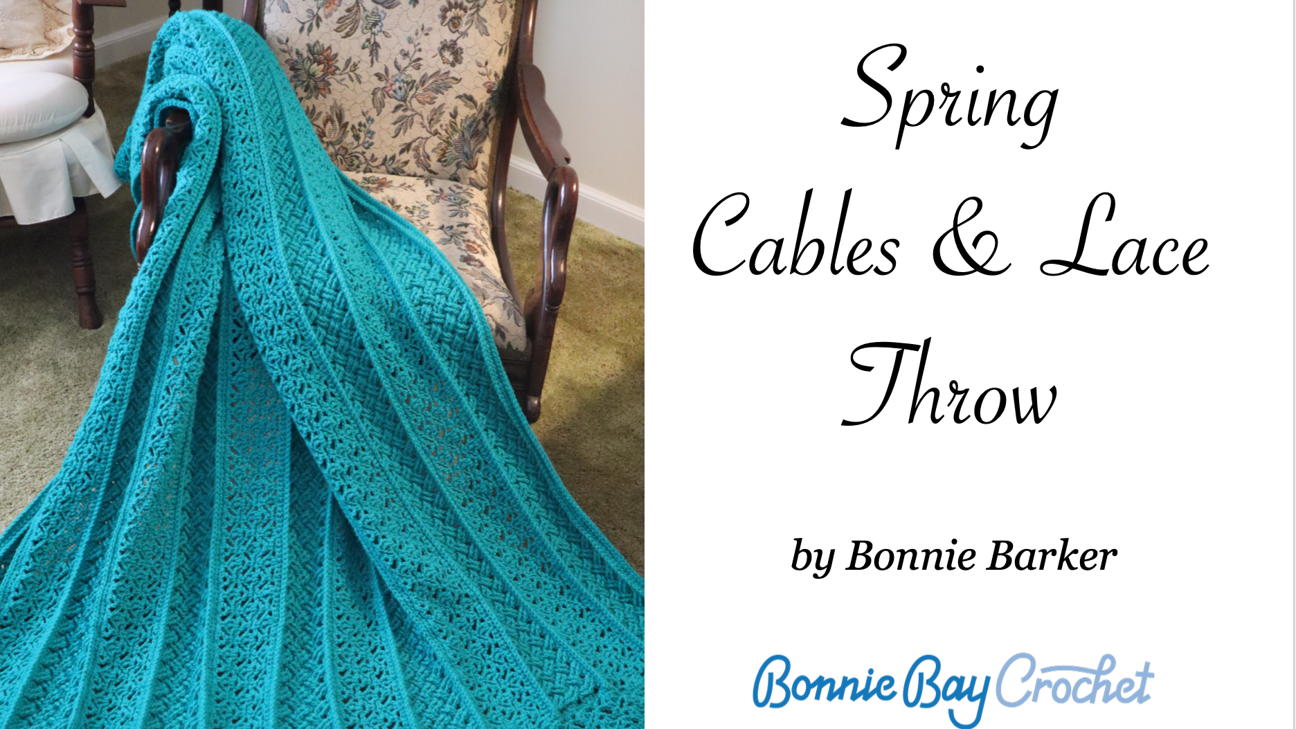 Spring Cables and Lace Throw