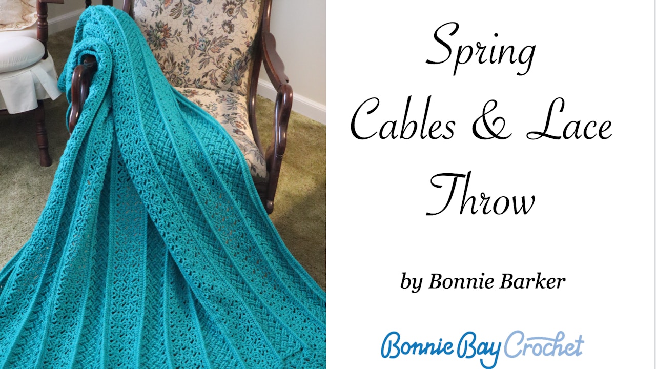 Spring Cables and Lace Throw