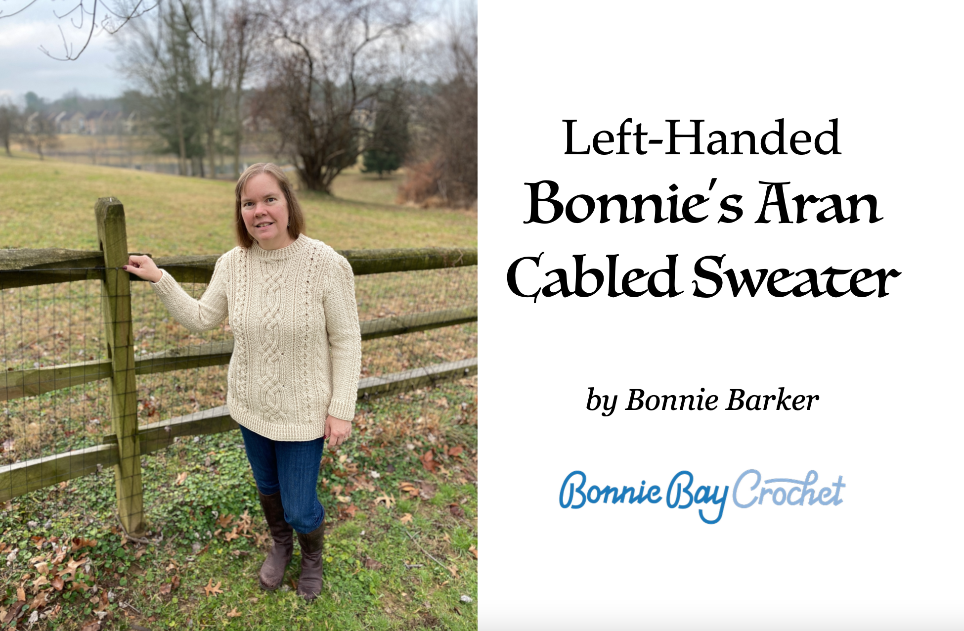 Left-Handed Bonnie's Aran Cabled Sweater