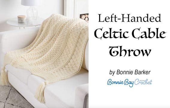 Left-Handed Celtic Cable Throw