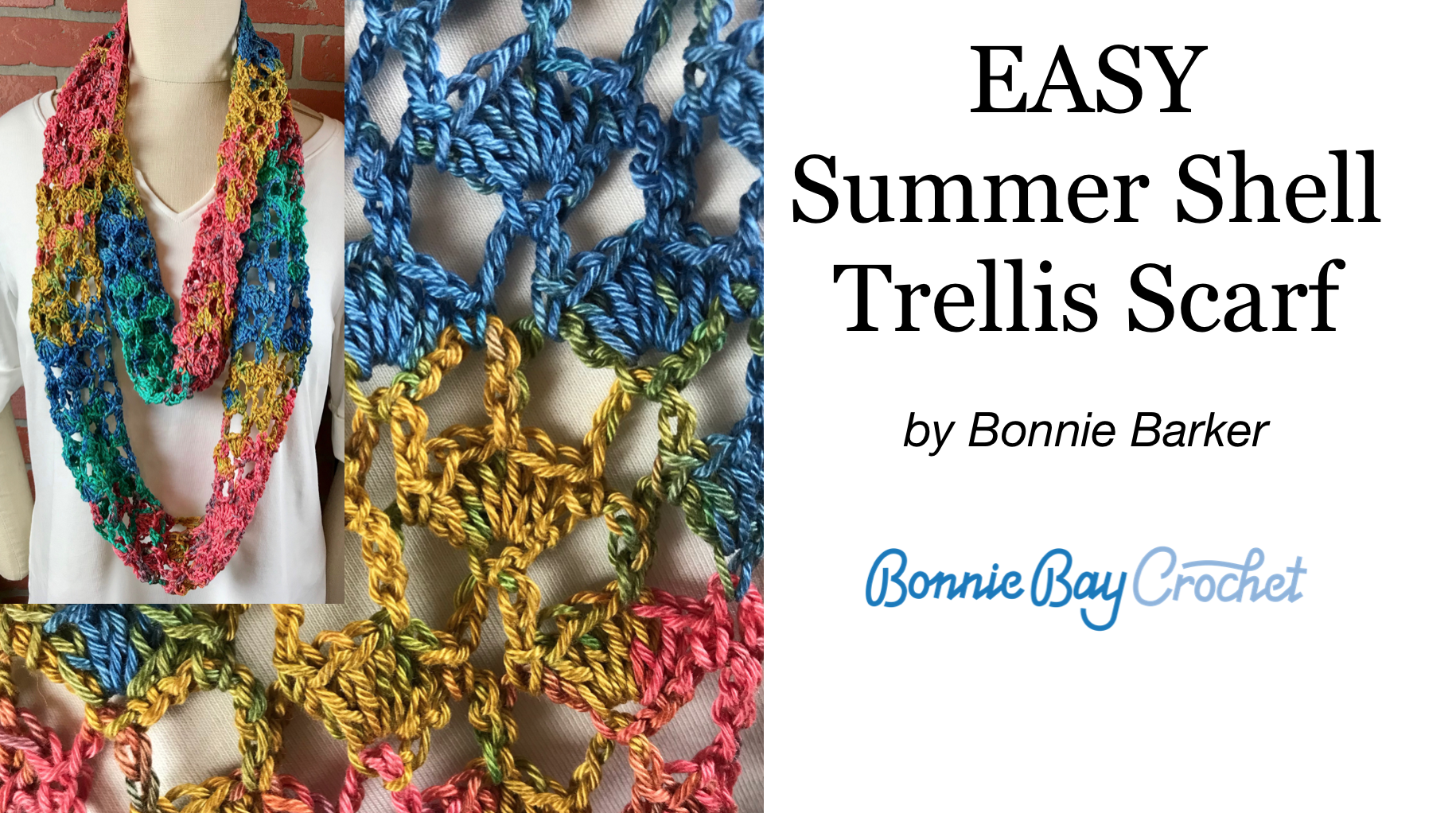 EASY Summer Shell Trellis Scarf