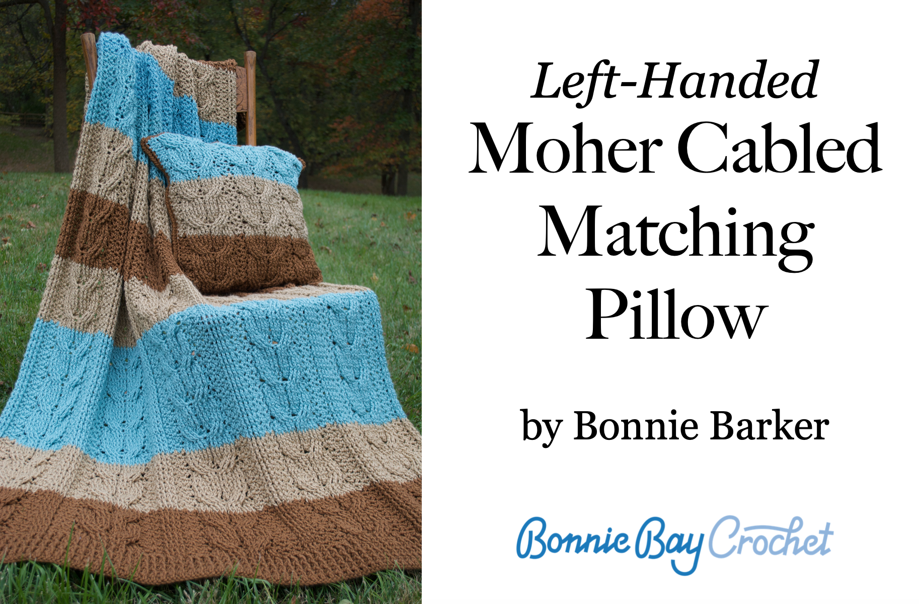 Left-Handed Moher Cabled Matching Pillow