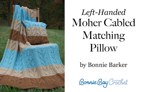 Left-Handed Moher Cabled Matching Pillow